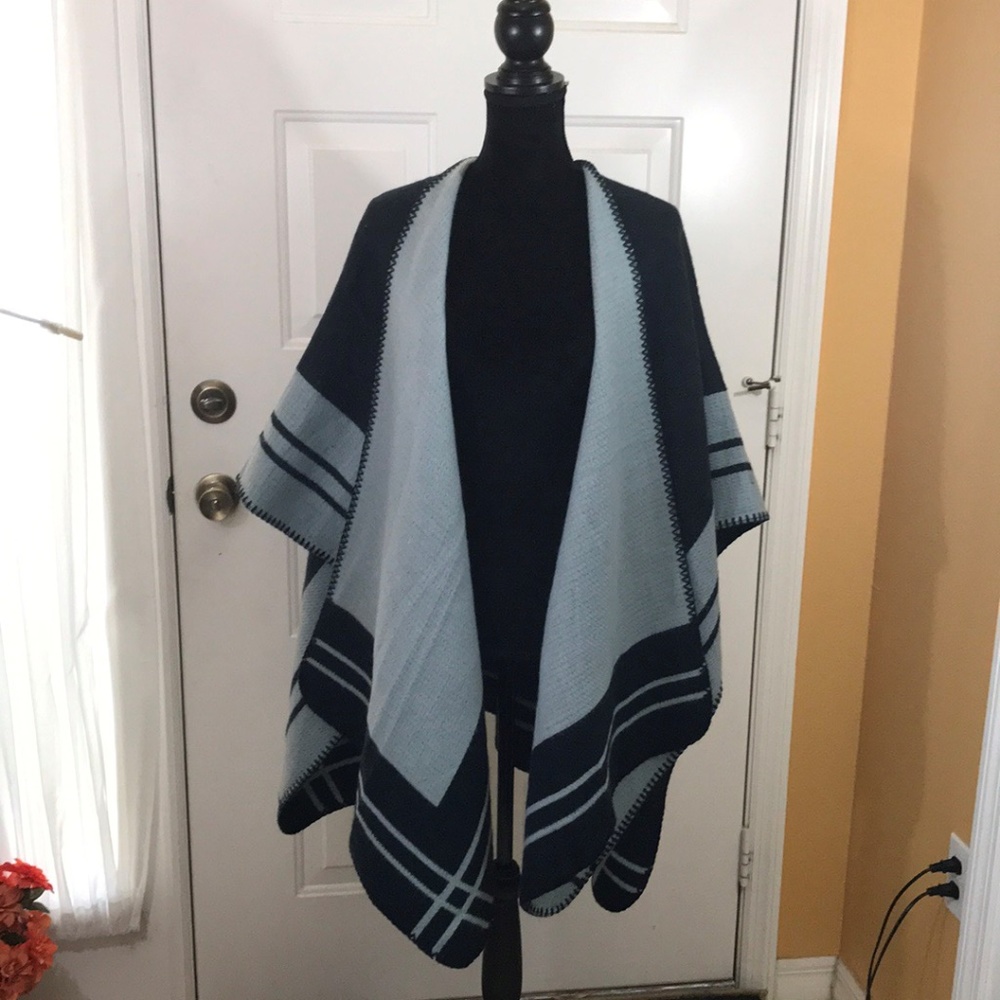 Open Front Poncho Shawl